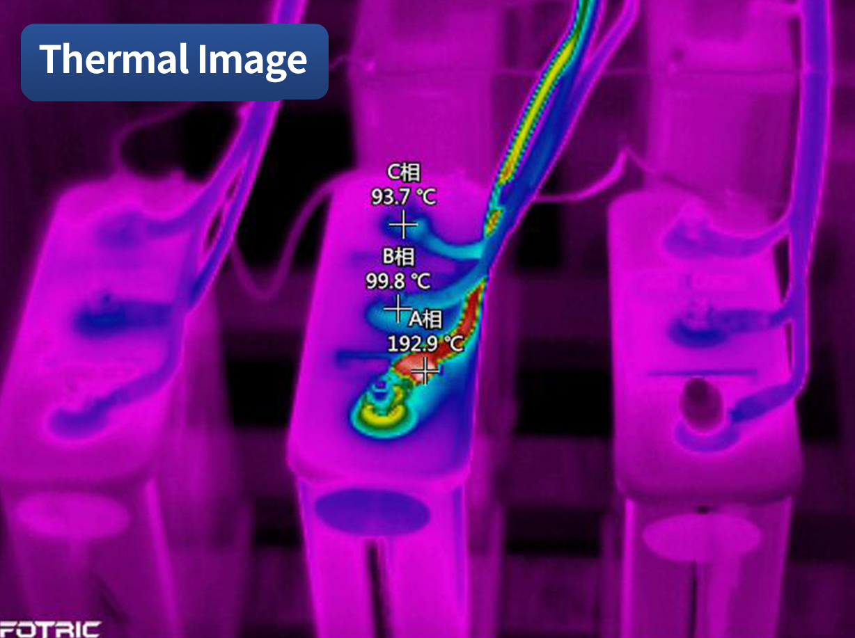 热成像摄像头拍摄热成像画面